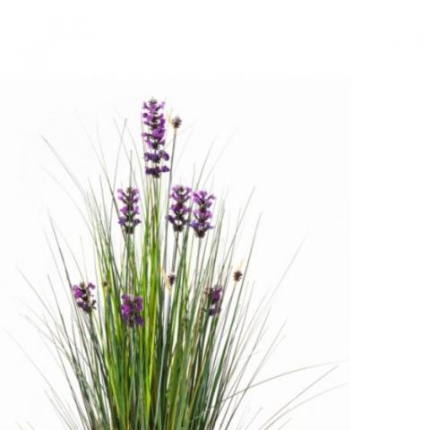 Kunstplant Lavendel gras met bloemen - 60 cm
